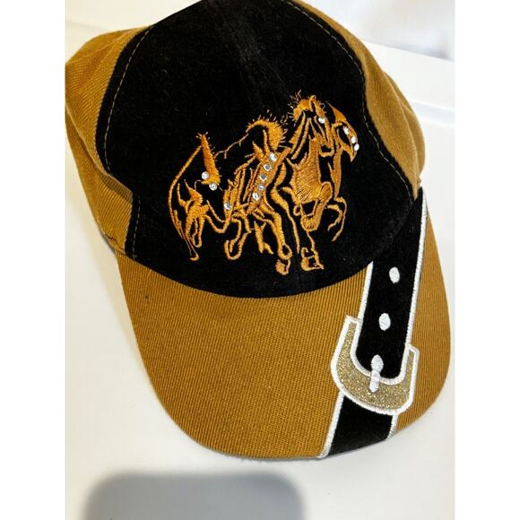 Rodeo Stallion Hat Cap Bling Rhinestones Cowgirl Festival bachelorette cruise - Picture 1 of 4